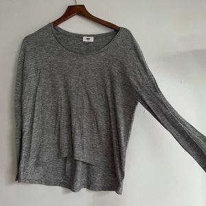 Old Navy long sleeve heather gray high low shirt